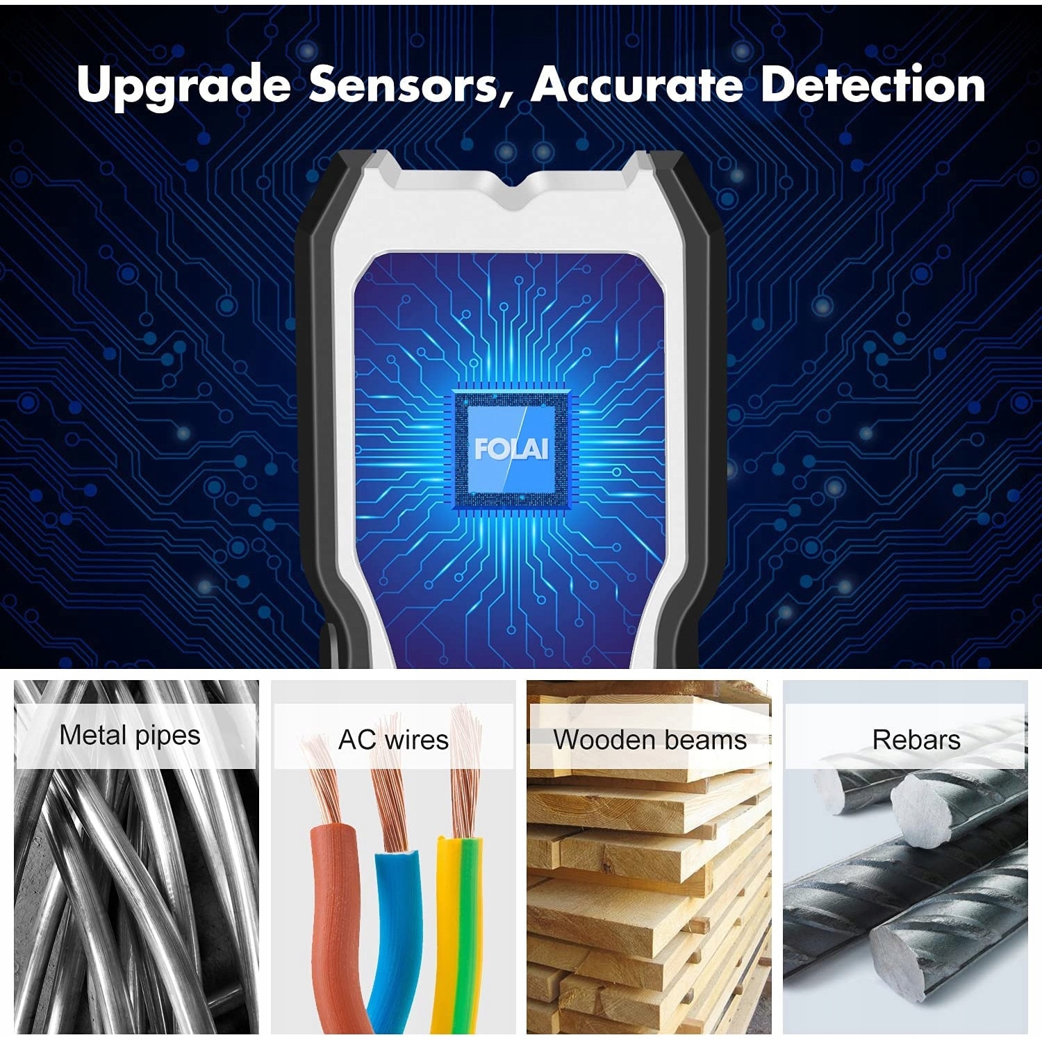 Scanner de perete cu 5 moduri de scanare, Si display, Negru/Gri - eMAG.ro