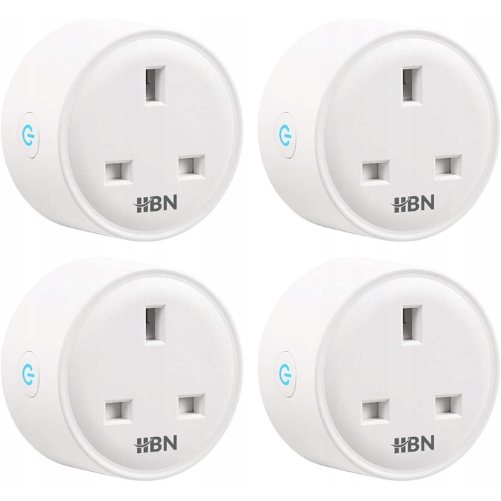 Set 4 prize inteligente, Control vocal, Compatibil cu Amazon Alexa /Google Home Assistant, Wi-Fi, Alb