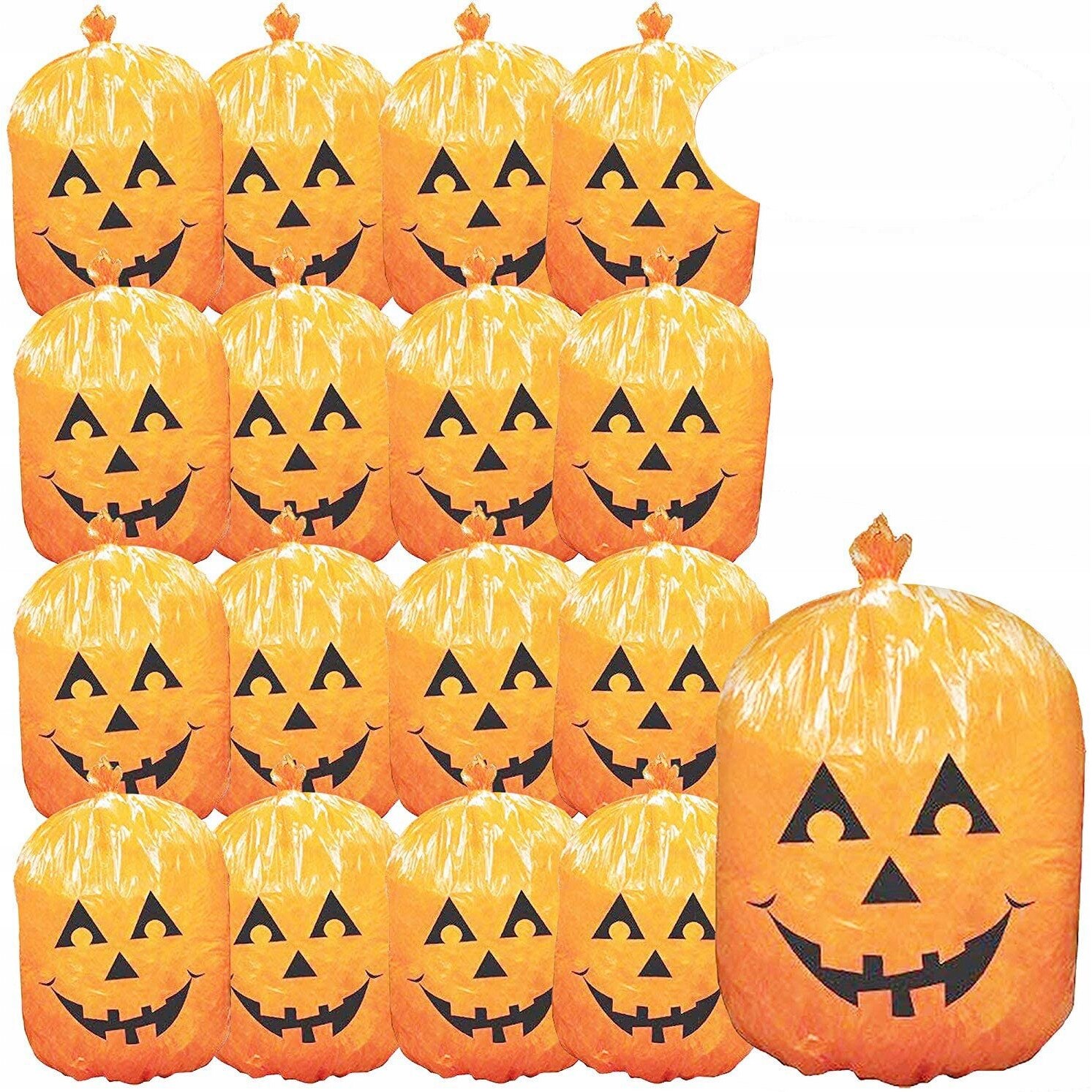 Set 25 de saci de Halloween, Model dovleac eMAG.ro