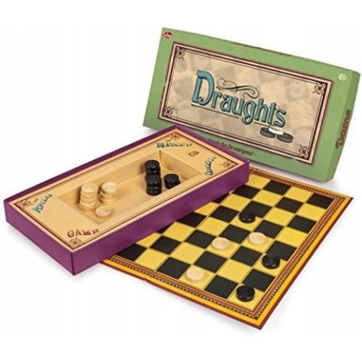 Klasszikus backgammon készlet, 37x19x4cm, többszínű