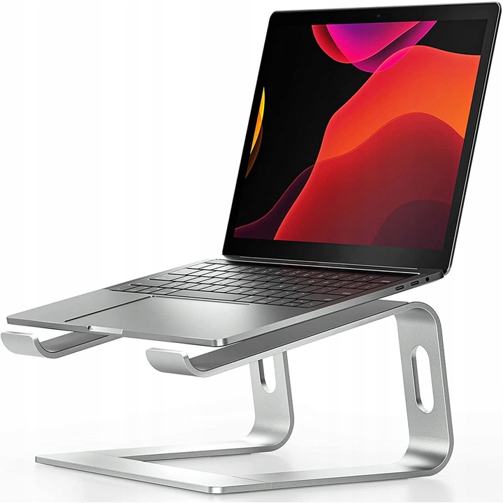 Suport laptop, Aluminiu, 10-16 inch, Argintiu