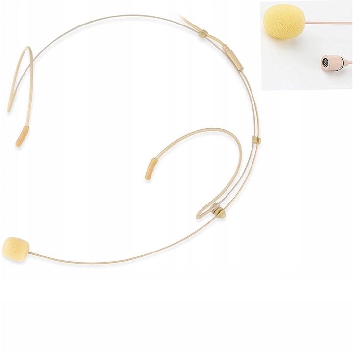 Vékony mikrofon, 3,5 mm-es sztereó jack, bézs