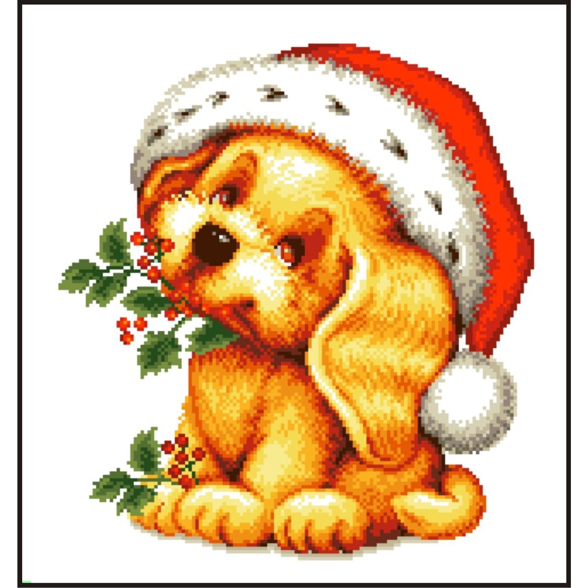 Darul de Craciun - kit goblen cu panza imprimata