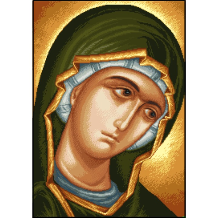 Preacurata Fecioara - kit goblen cu panza imprimata