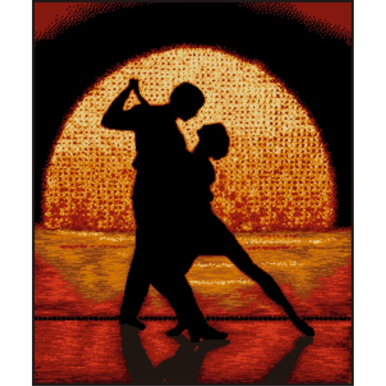 Dans pasional - kit goblen cu panza imprimata