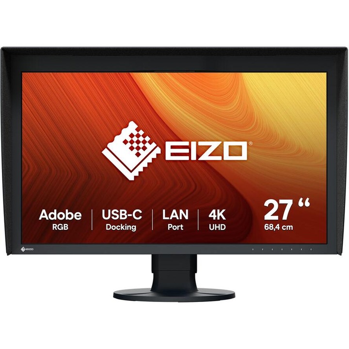 Monitor EIZO ColorEdge CG2700X, IPS, 27 inch, Wide, UHD, DP, USB-C, HDMI, Negru