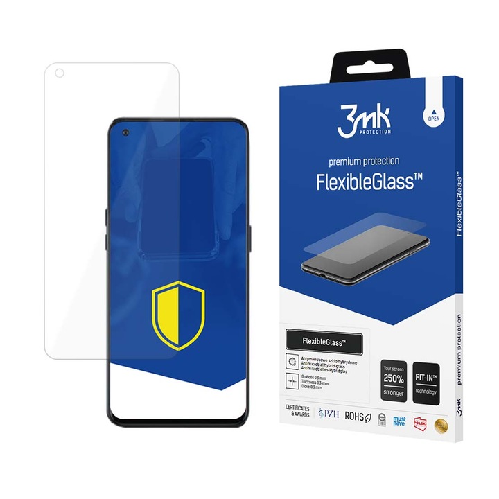 FlexibleGlass 3mk hibrid védőüveg a OnePlus Nord N20 5G telefonhoz - Átlátszó KP20503