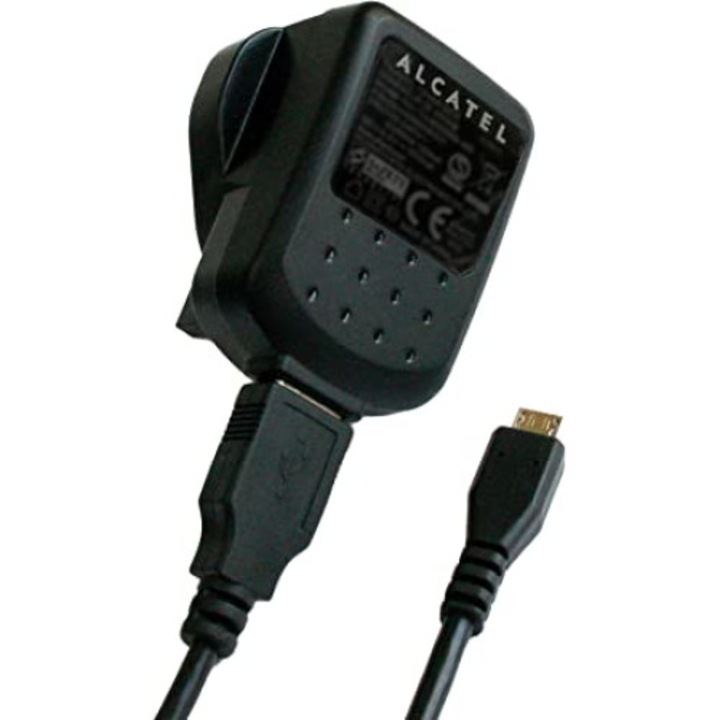 Alcatel USB адаптер за зареждане - черен KP21168