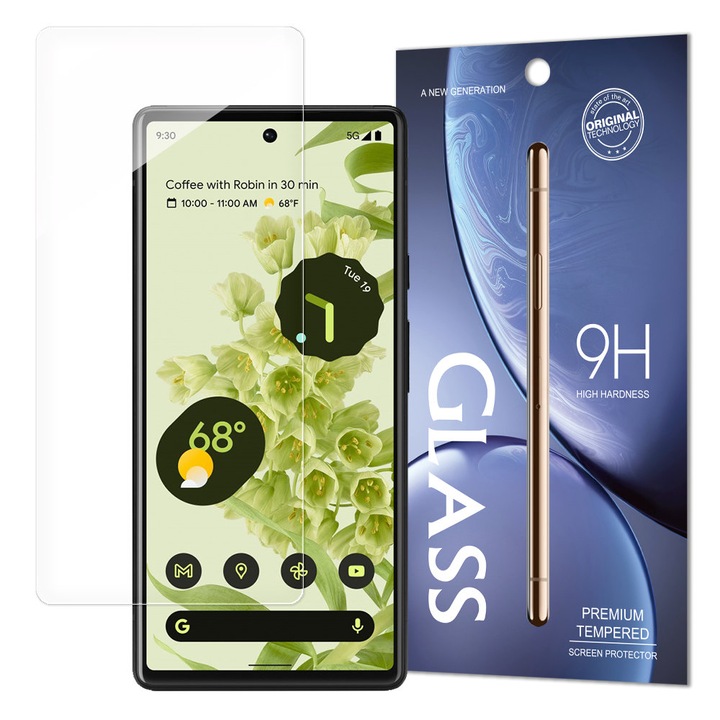 9H edzett üvegfólia, Edzett üveg a Google Pixel 6 telefonhoz – átlátszó KP15288