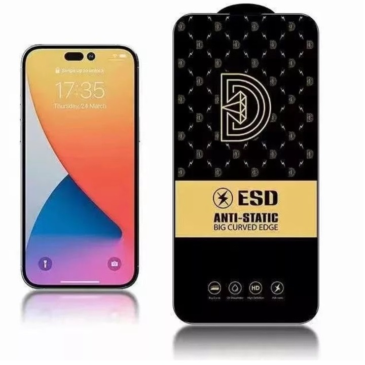 Закален стъклен скрийн протектор, антистатичен, Gold Diamond за Motorola Moto G30 - черен