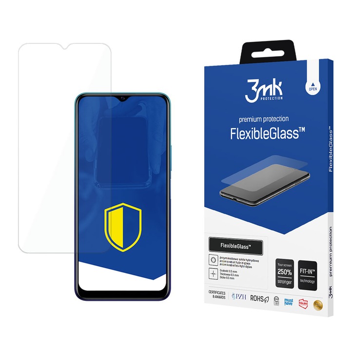 Хибридно защитно стъкло FlexibleGlass 3mk за телефон Vivo Y20i - Прозрачно KP22594