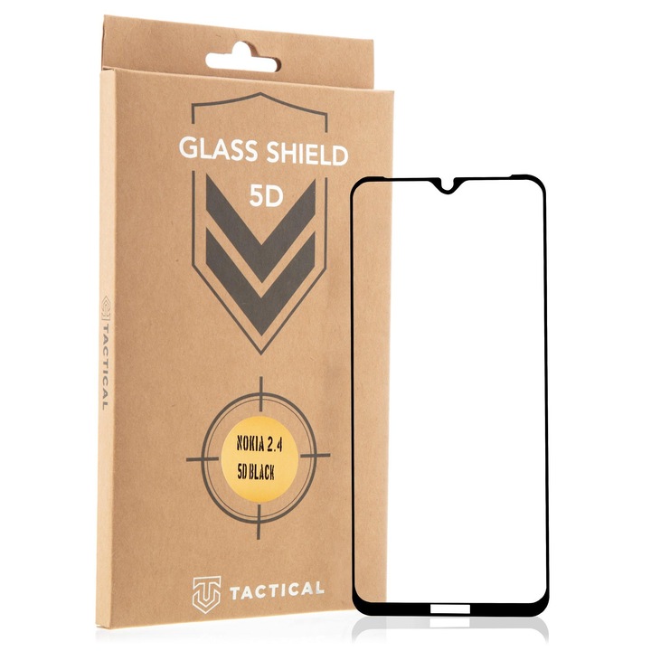 Tactical Glass Shield 5D üveg Nokia 2.4 telefonhoz - Fekete KP8422