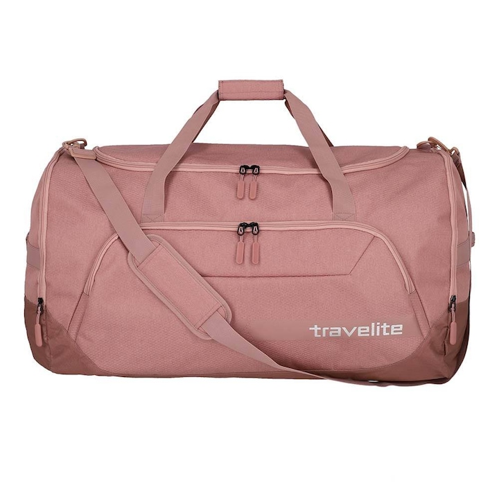 Сгъваема пътна чанта, Travelite, Полиестер, 120 л, Розова