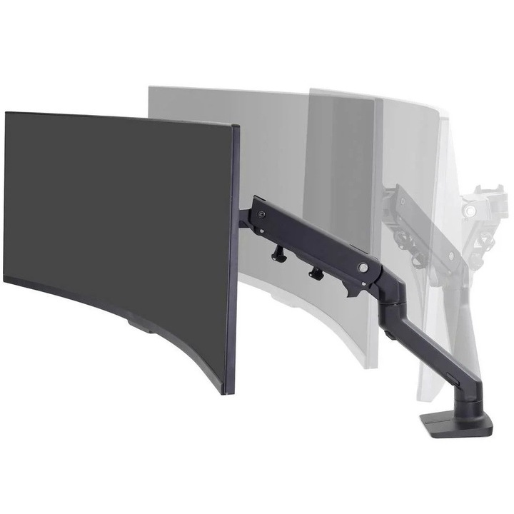 Ergotron - HX Desk Monitor Brat cu HD Pivot - negru mat