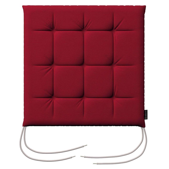 Възглавница за седалка, Dekoria, Текстил, 40 x 40 x 3,5 см, Червена