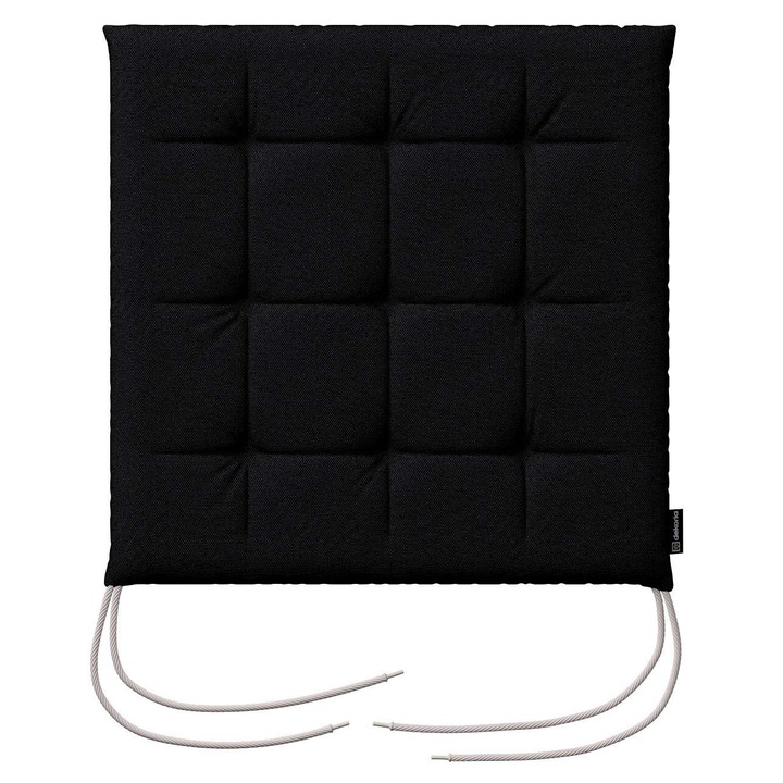Възглавница за седалка, Dekoria, Текстил, 40 x 40 x 3,5 см, Черна