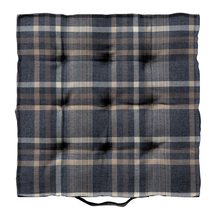 Dekoria, Възглавница за седалка, Kuba 50 × 50 × 10 cm, Синьо-бежово