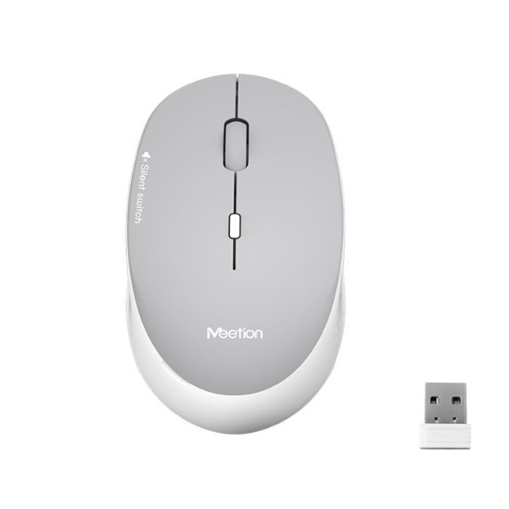 Mouse fara fir, Act, 1600 dpi, Alb/Gri