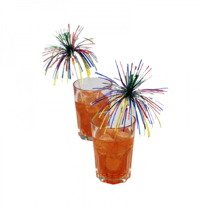 Set 100 accesorii decorative tip palmier pentru bauturi, Fiesta Luxe, 20 cm