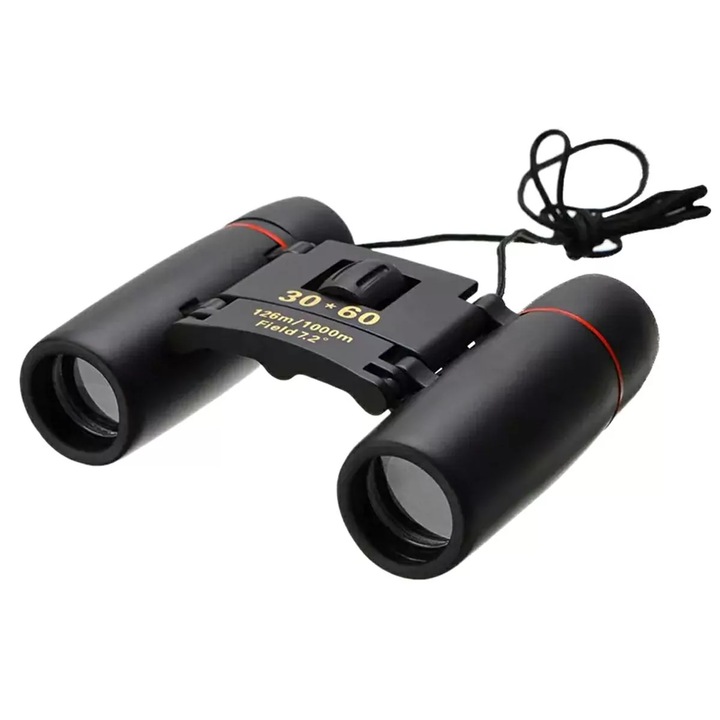 Túlélő távcső, zoom 30x60, 126-1000m, adaptív lencse, lencseátmérő 26mm, 10,2x9cm, fekete, RBT-BBL8230