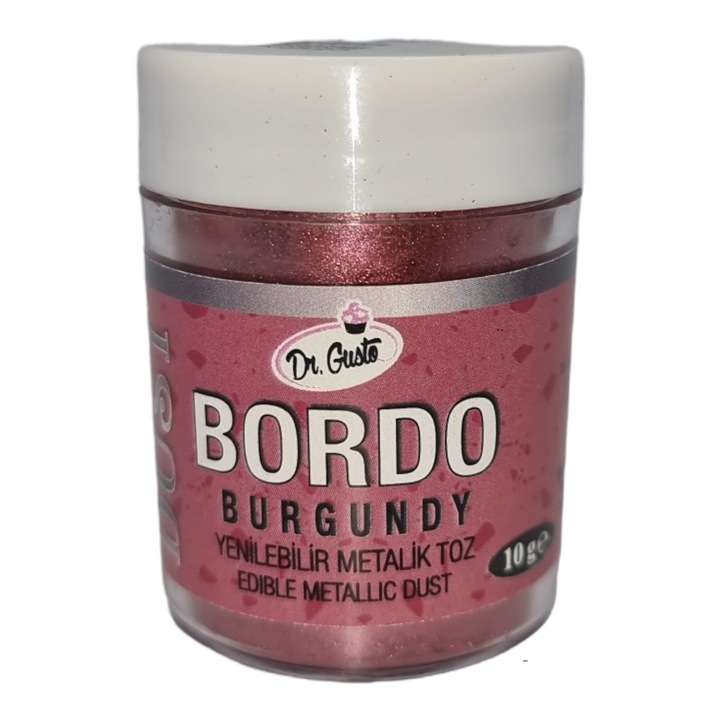 Colorant Alimentar Pudra, Dr. Gusto, Culoare Bordo Metalizat, 10 g