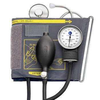 Tensiometru mecanic Little Doctor LD 71A, profesional, stetoscop incorporat inclus, manometru din metal, dimensiune manseta 25-36cm, Negru/Gri Tensiometru mecanic Little Doctor LD 71A, profesional, stetoscop incorporat inclus, manometru din metal, dimensiune manseta 25-36cm, Negru/Gri