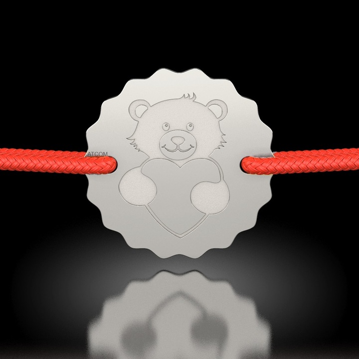 Love bear modell fehérarany karkötő