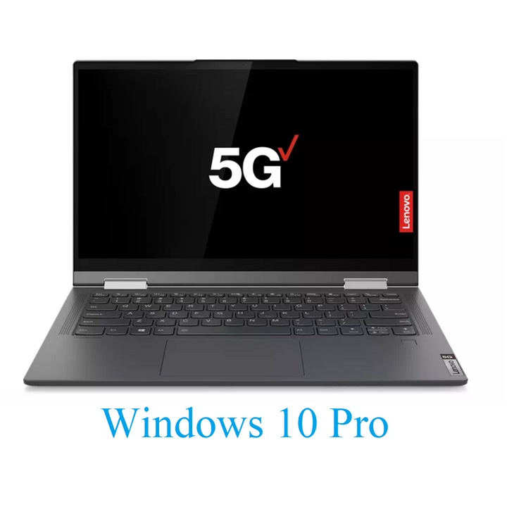 Лаптоп 2 in 1 Lenovo Yoga 5G 14Q8CX05, 14" FHD IPS Touch Screen 300nits, Qualcomm Snapdragon 8cx 8-core, 8 GB DDR4, 512GB UFS, Windows 10 Pro, 60Wh Battery, Magnesium-aluminium 1.35 kg Iron Grey