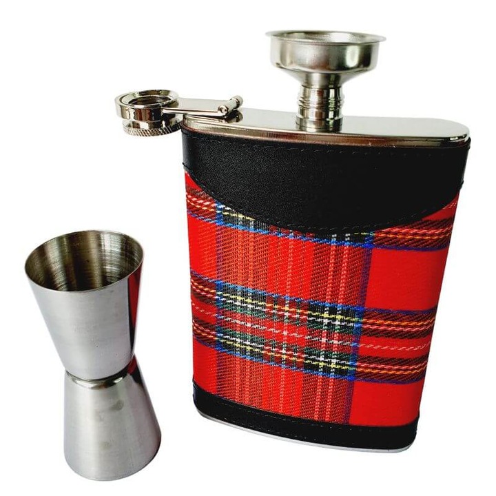 Комплект манерка Eleon 022262, 2 чашки и фуния, 240ml, Кожа и плат