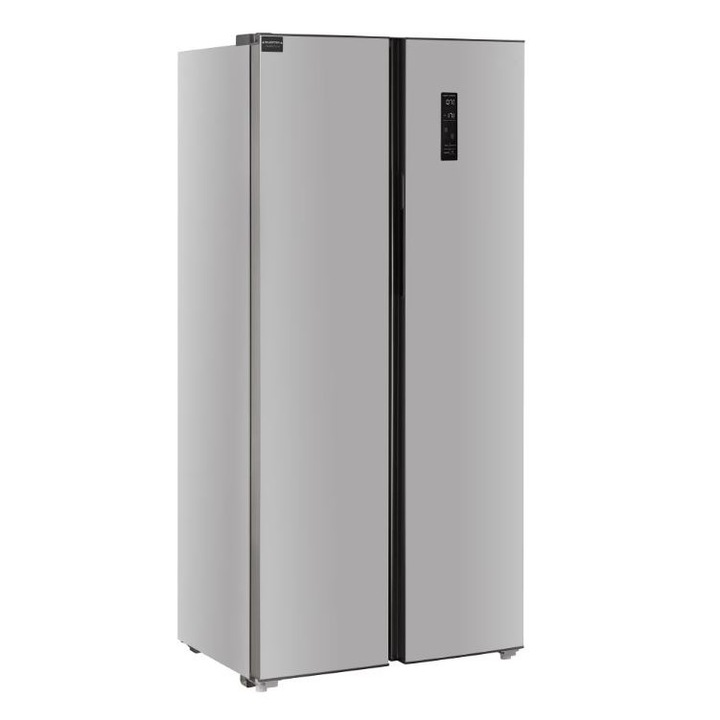 Side by Side STARCREST SSBS-400IX, Clasa F, 400 l, No Frost, H 171 cm, Display exterior, Inox
