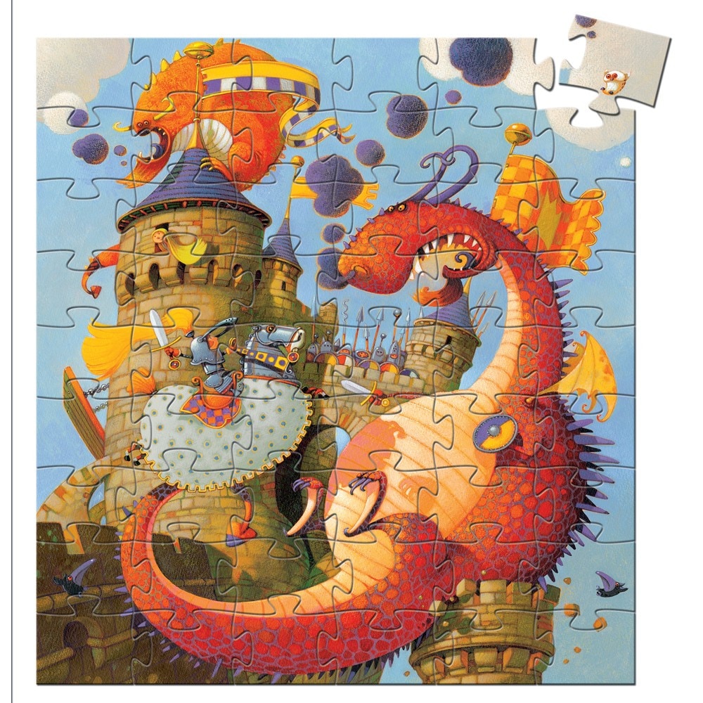 Puzzle Djeco - Cavalerul si Dragonul