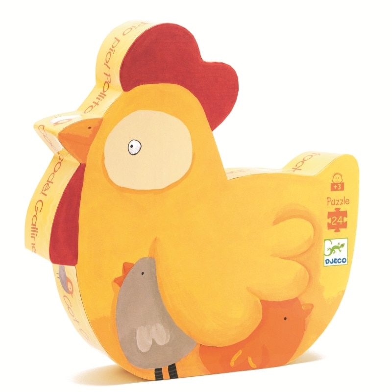 Puzzle Djeco - Closca cu pui