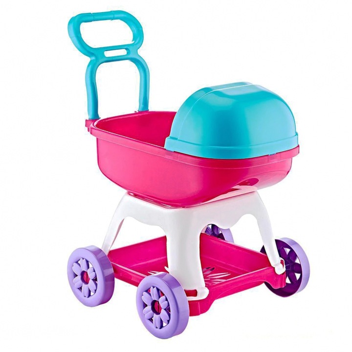 Carucior landou pentru papusi Selenas Stroller in cutie 34x27x24 cm