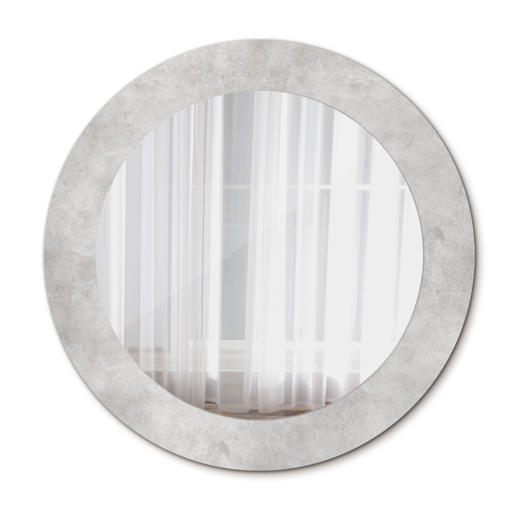 Oglinda de perete, Coloray, Textura Betonului, Rotunda, Roz, rama, Ø60 cm, 010090550090300020865