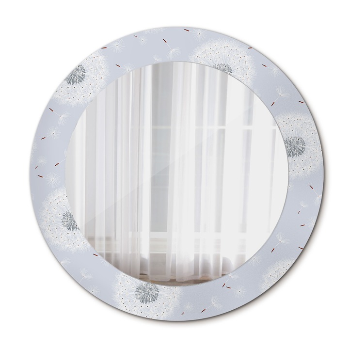 Fali tükör, Wallfluent, Pitypang, Kerek, Kék, Ø60 cm, 010090550090300012923