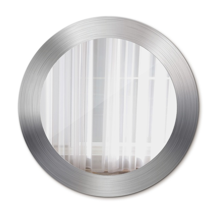 Oglinda de perete, Coloray, Otel Stralucitor, Rotunda, Roz, rama, Ø60 cm, 010090550090300072555