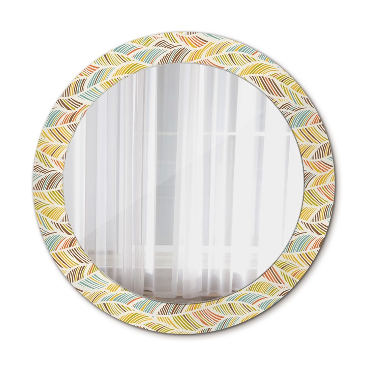 Fali tükör, Wallfluent, Absztrakt, Kerek, Többszínű, Ø70 cm, 010090550100300012772