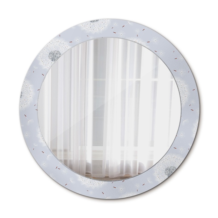 Fali tükör, Wallfluent, Pitypang, Kerek, Kék, Ø70 cm, 010090550100300012923