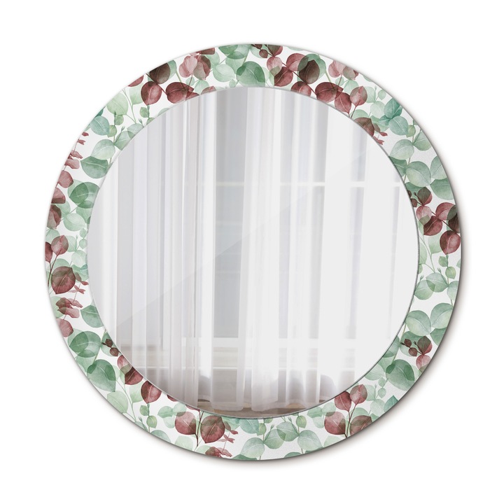 Fali tükör, Wallfluent, Eukaliptusz, Kerek, Többszínű, Ø70 cm, 010090550100300012273