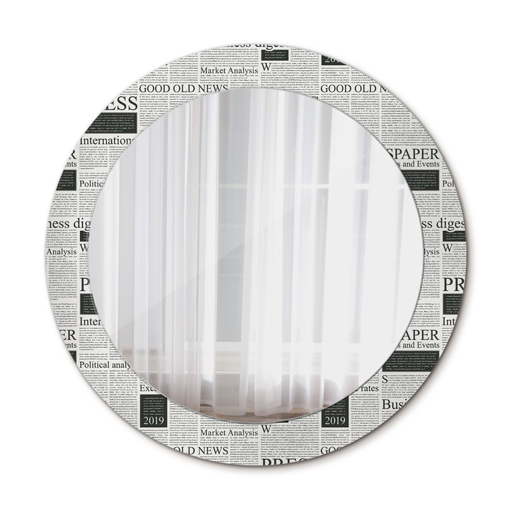 Fali tükör, Wallfluent, Pressa, Kerek, Többszínű, Ø70 cm, 010090550100300072591