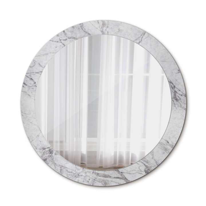 Fali tükör, Wallfluent, Márvány, Kerek, Szürke, Ø80 cm, 010090550110300020881