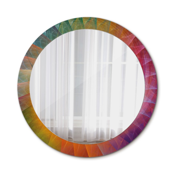 Fali tükör, Wallfluent, Paletta, Kerek, Többszínű, Ø80 cm, 010090550110300072560