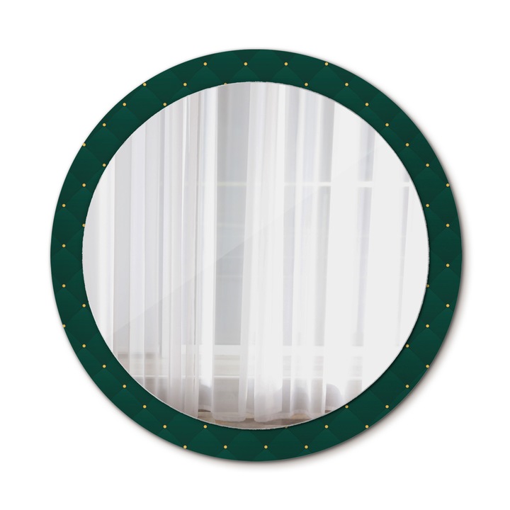 Fali tükör, Wallfluent, Steppelt modell, Kerek, Zöld, Ø90 cm, 010090550120300072585