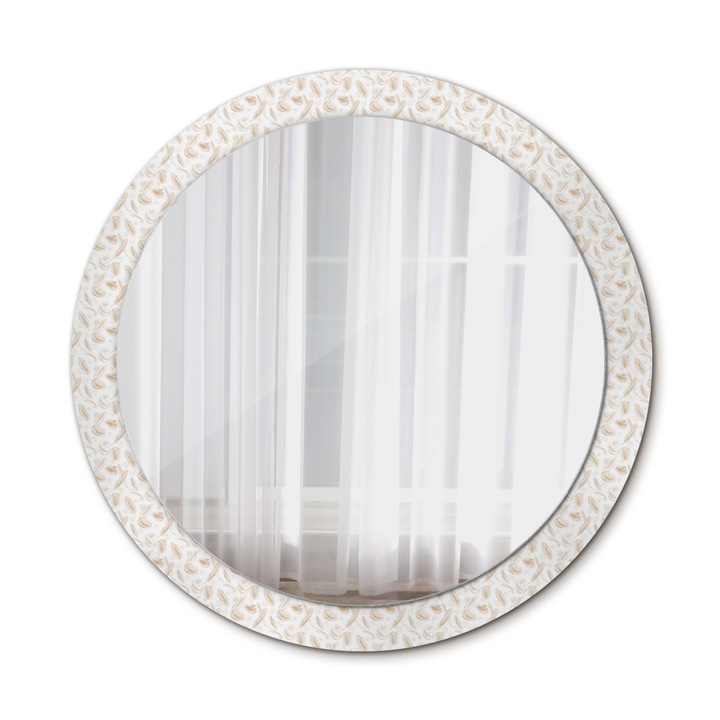 Oglinda de perete, Coloray, Pene, Rotunda, Maro, rama, Ø90 cm, 010090550120300011102