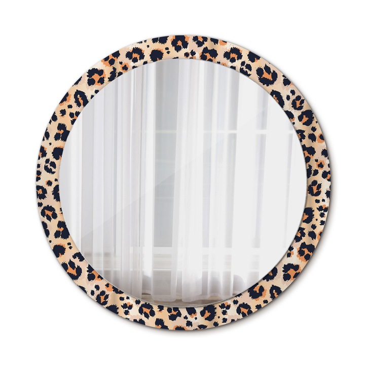 Fali tükör, Wallfluent, Modell, Kerek, Bézs, Ø90 cm, 010090550120300072598