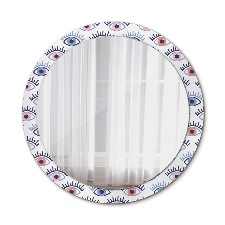 Fali tükör, Wallfluent, Szem, Kerek, Kék, Ø90 cm, 010090550120300072619