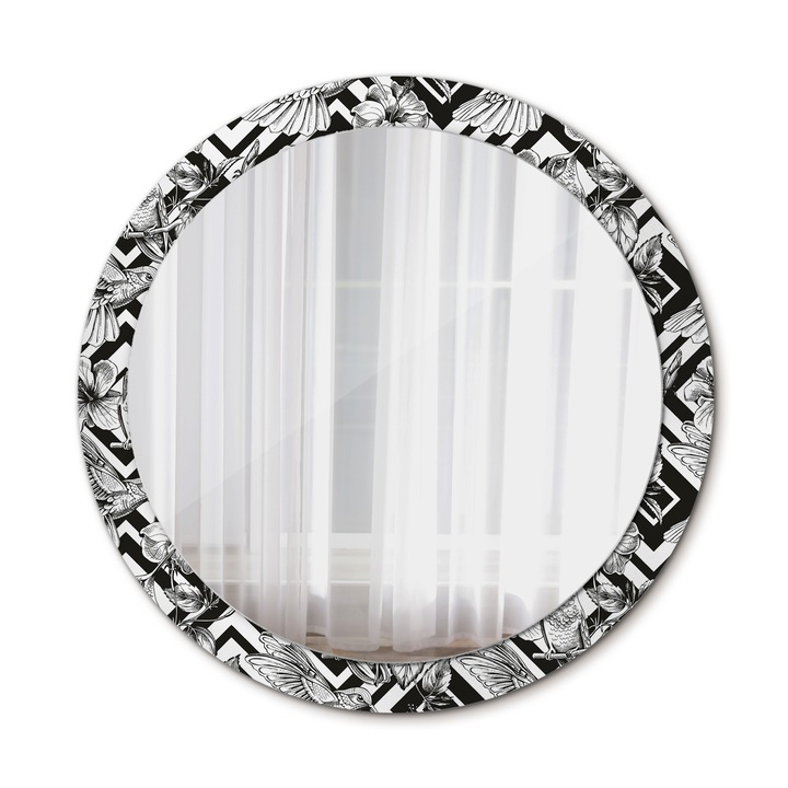 Fali tükör, Wallfluent, Kolibri, Kerek, Többszínű, Ø90 cm, 010090550120300010979