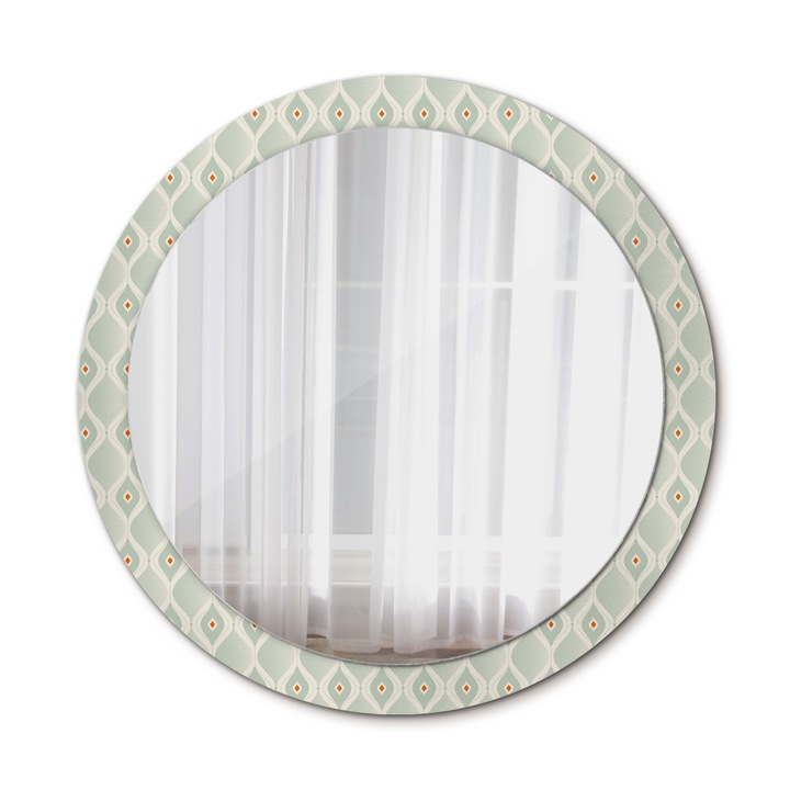 Fali tükör, Wallfluent, Klasszikus korszak modell, Kerek, Kék, Ø90 cm, 010090550120300072575