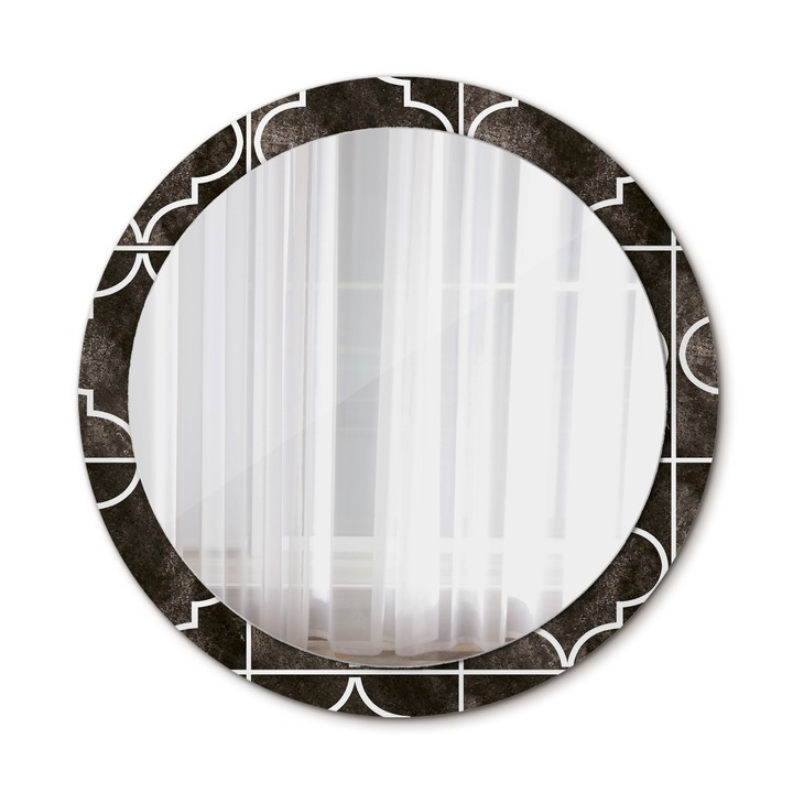 Fali tükör, Wallfluent, Antik modell, Kerek, Többszínű, Ø90 cm, 010090550120300020807