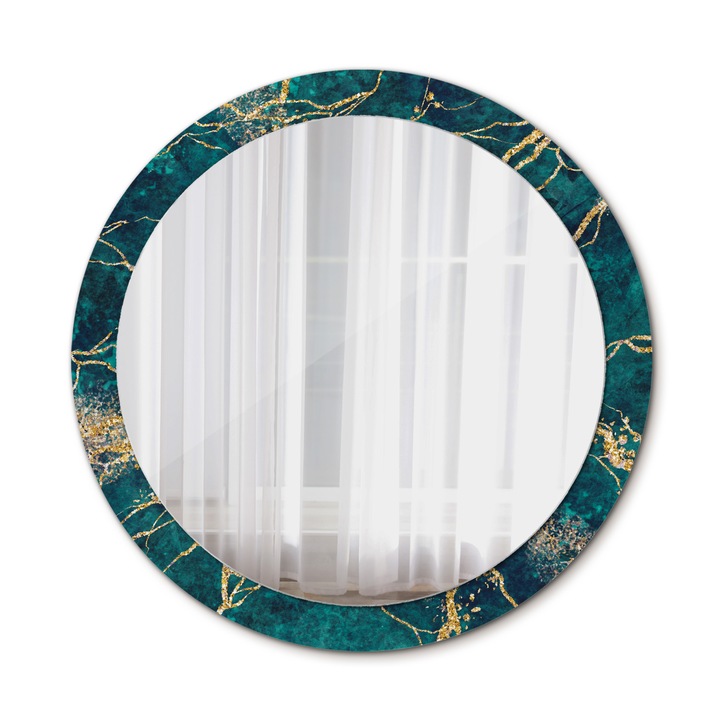 Fali tükör, Wallfluent, Márvány, Kerek, Arany, Ø90 cm, 010090550120300020887